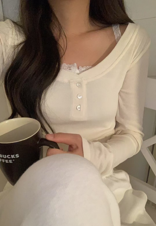 (予約) LITER / Elly button t-shirts 2color