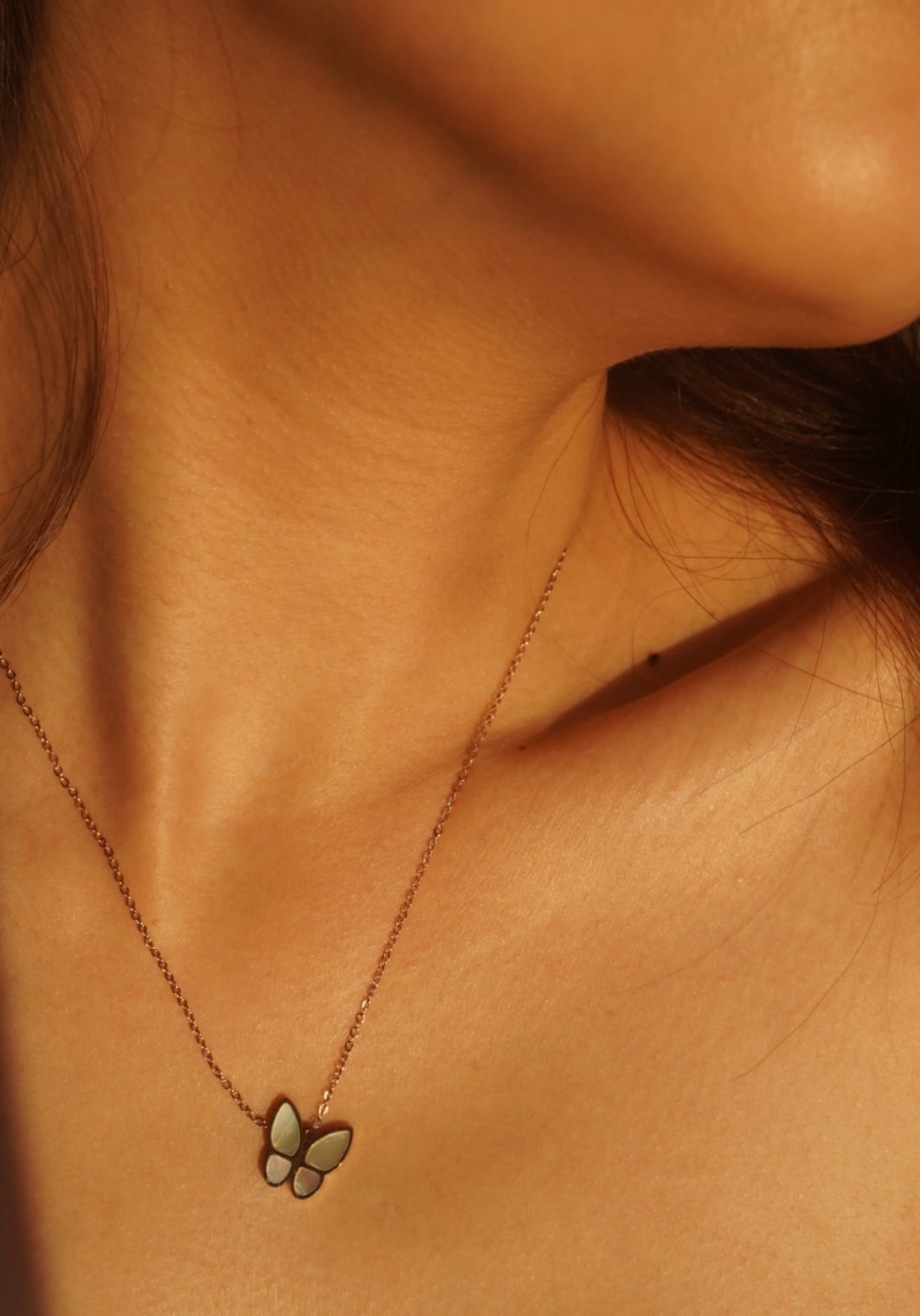 shell butterfly necklace [078] | SASSY ANGEL