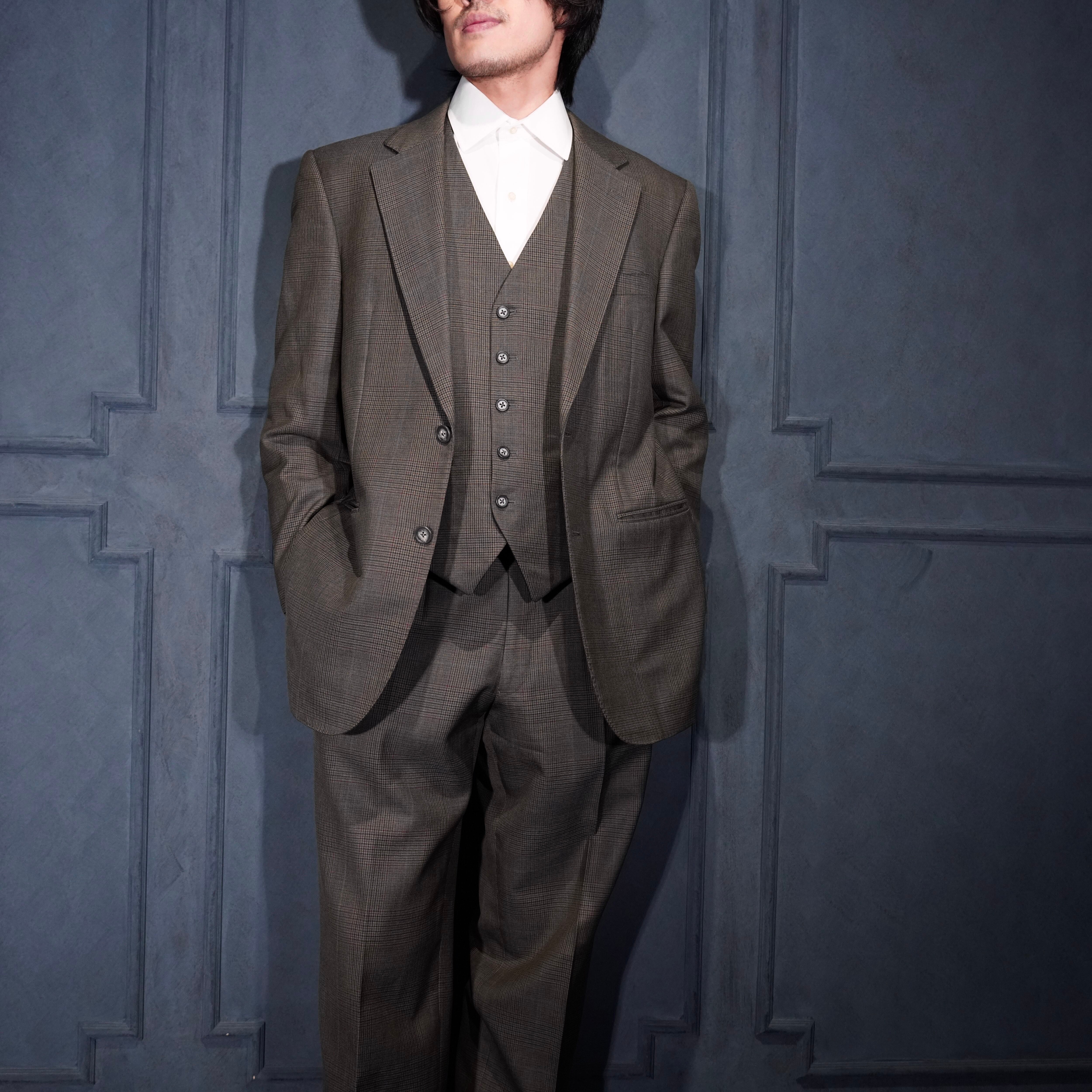 70s USA製 グレーセットアップ スーツ ヴィンテージ 70s グレー セットアップ お誂スーツ 昭和レトロ ヴィンテージ古着