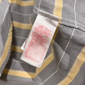 LACOSTE LIVE ラコステ ライブ ボーダー BD ボタンダウン オックスフォード 長袖シャツ 38/ライトグレー系 メンズ