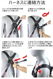 [Ulmior] ハーネス安全帯用連結ベルト 安全ブロック接続ストラップ フルハーネス安全帯用連結ベルト ブロックリール連結ベルト 一般高所作業 ２本セット