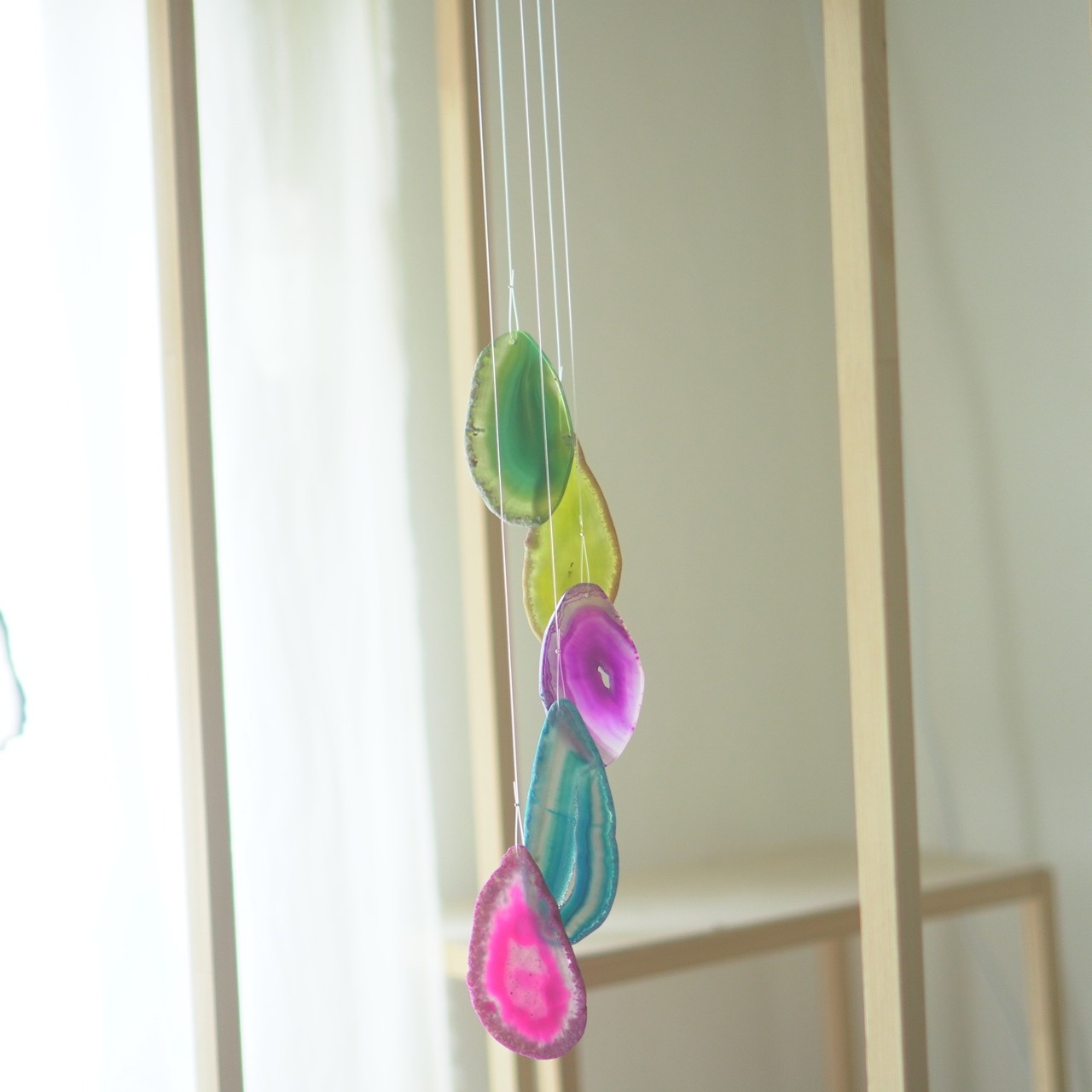 Rainbow Drops 15 - アゲートヒーリングチャイム / Agate Sun Catcher Wind Chime 637