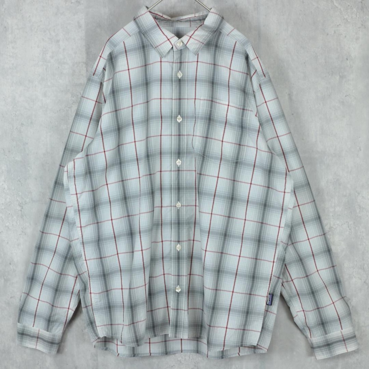 patagonia パタゴニア 長袖シャツ チェック柄 総柄 M 腰ロゴ 