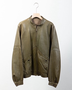 vintage EUROPE "McGREGOR" leather zip up blouson