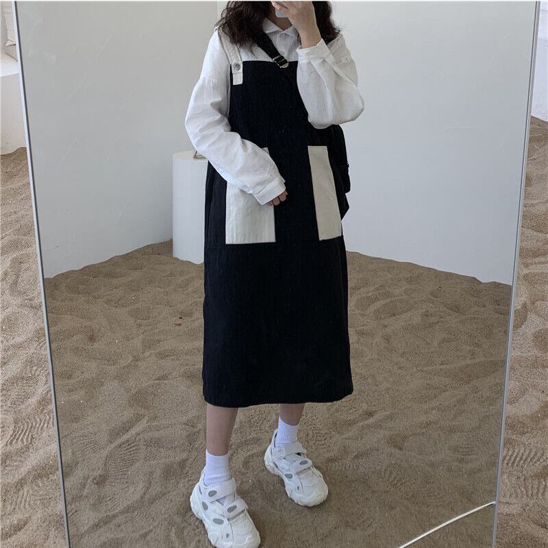 スカート カラーポケットドレス オータム 秋物 萌量不足4128048745