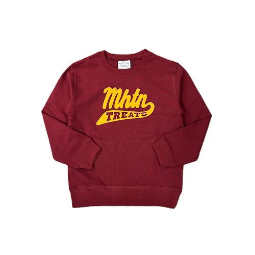 MANHATTAN TREATS # MHTN Treats Kids Crew Neck Burgundy x Yellow