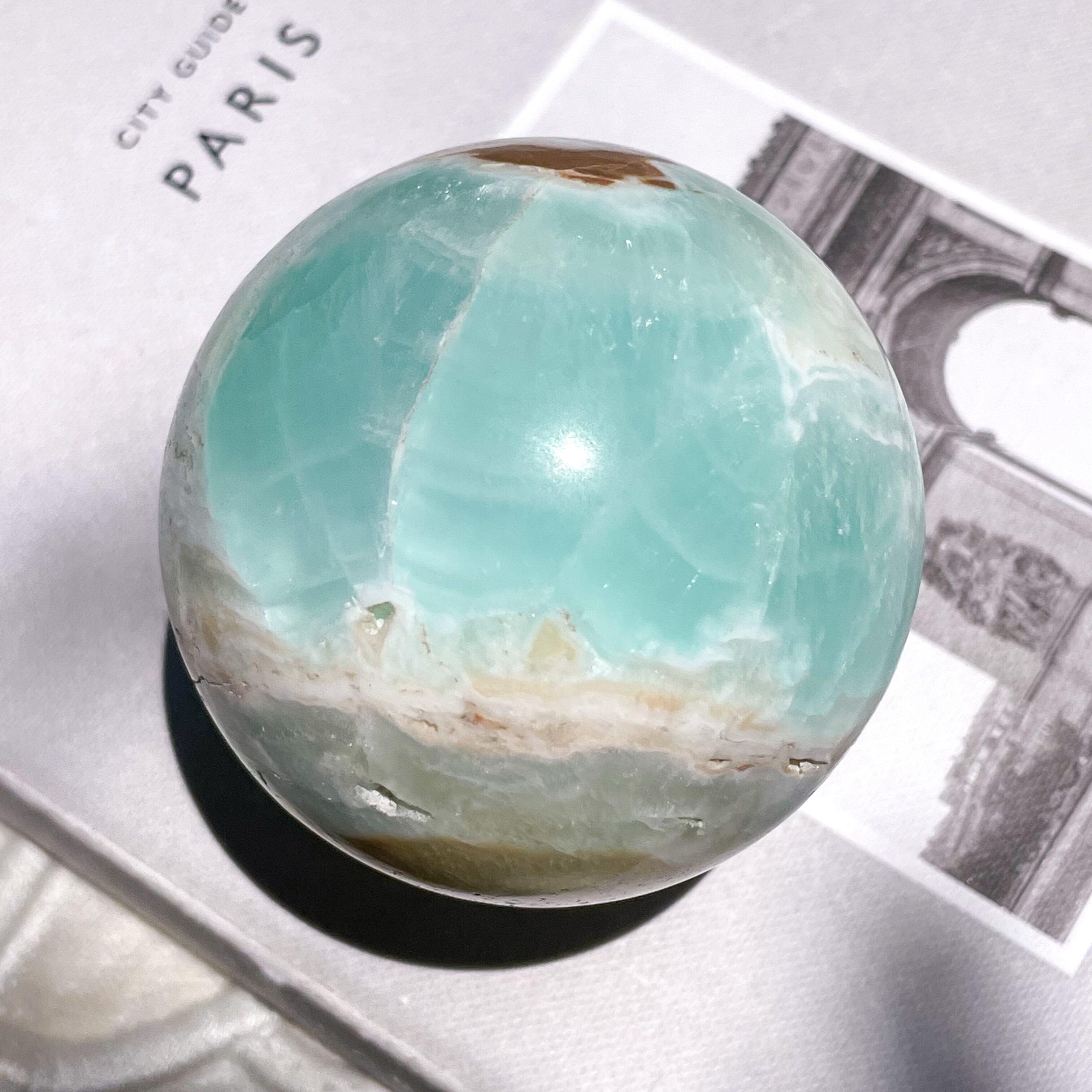 High Quality Caribbean Blue Calcite Sphere 4 ✧ カリビアンブルーカルサイト