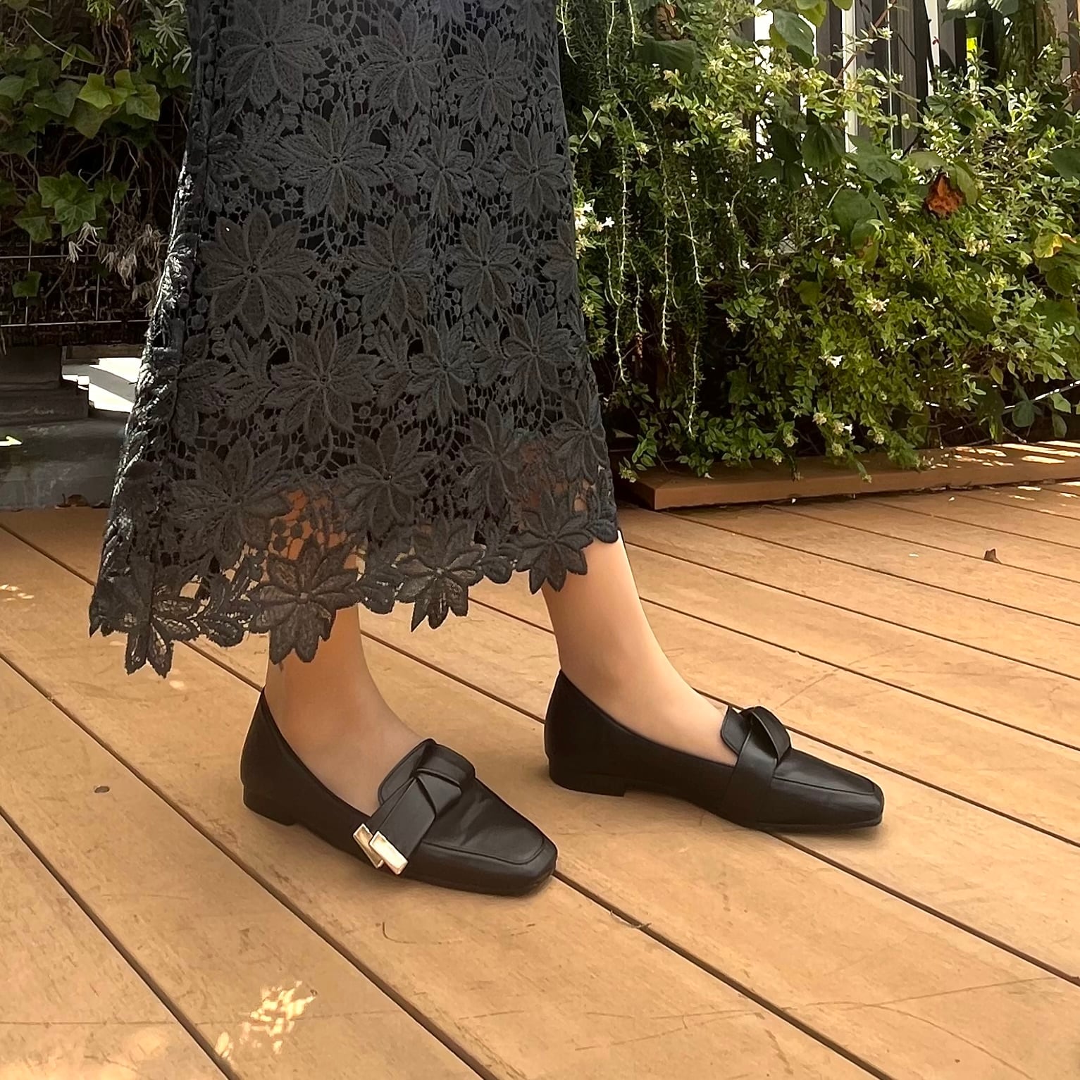 リボン② ダブルリボンフラットシューズ | ファッション通販サイト NUGU