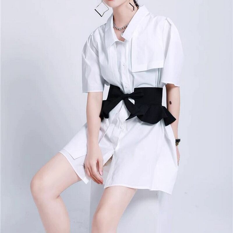 フリルステッチデザインワンピース A0301