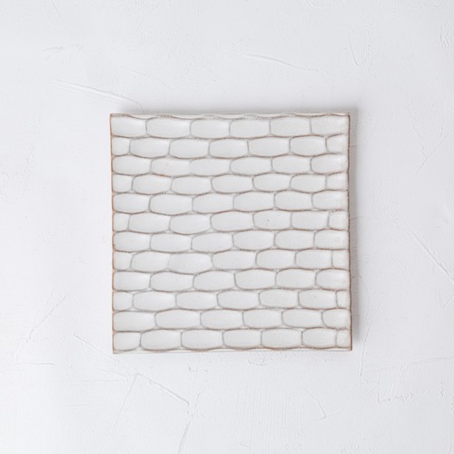 【増田 哲士】17.minamo 5寸 しのぎ角皿／白