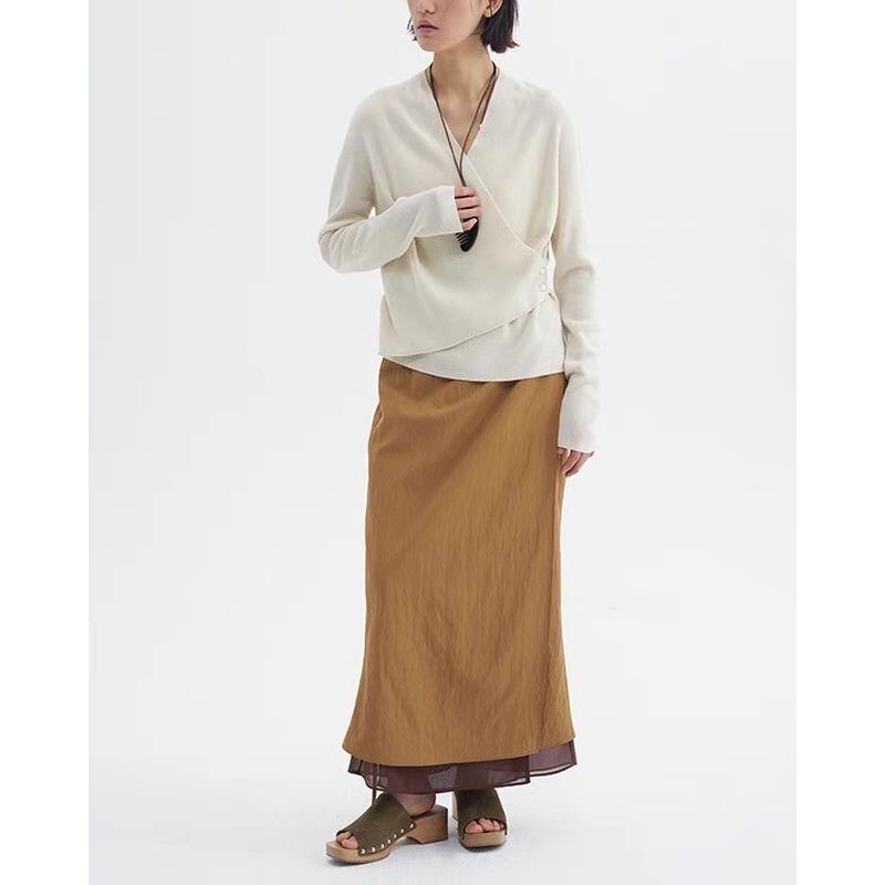 hem sheer straight skirt 101460