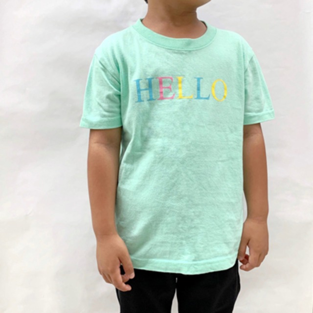 KID'S T 【HELLO】color  Green Mint