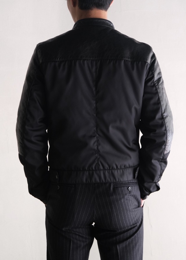 PRADA 11AW lamb skin swiching blouson