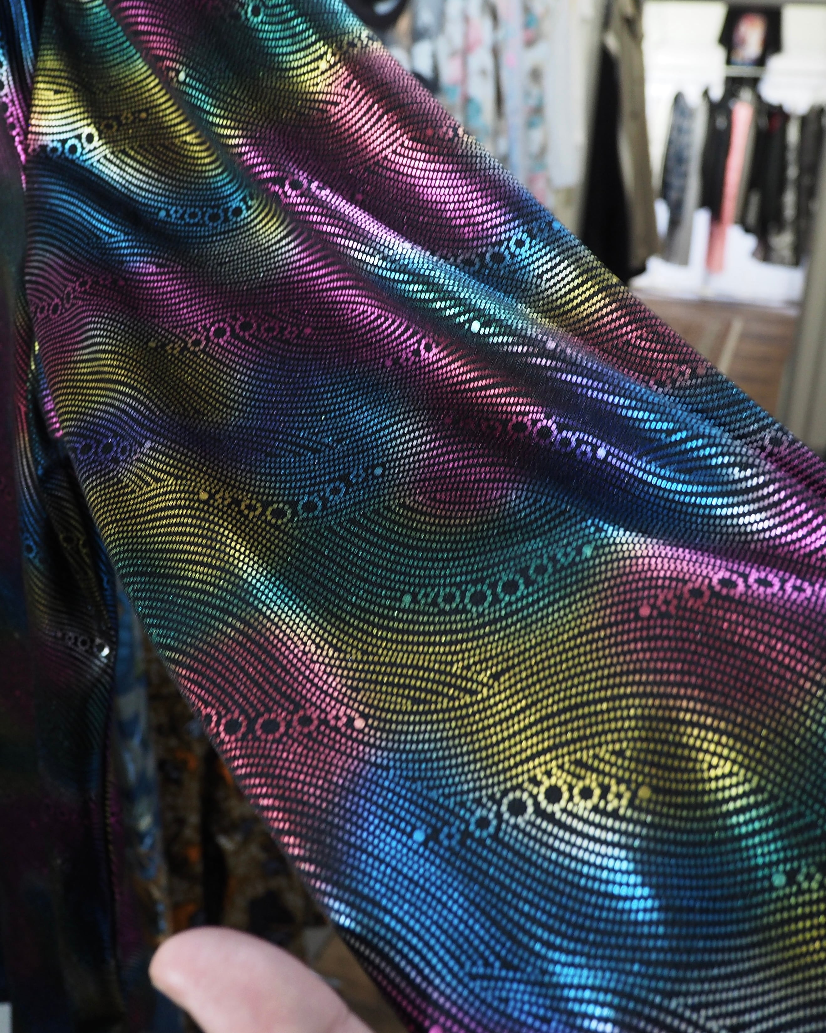 Bewitching Beautiful Purple Aurora pattern vintage Drape loose shirt