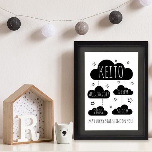 Baby poster#CLOUD bw(A4)