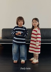 【取寄】Dailybebe You＆I ストライプワンピース｜秋服｜韓国子供服｜26/AT