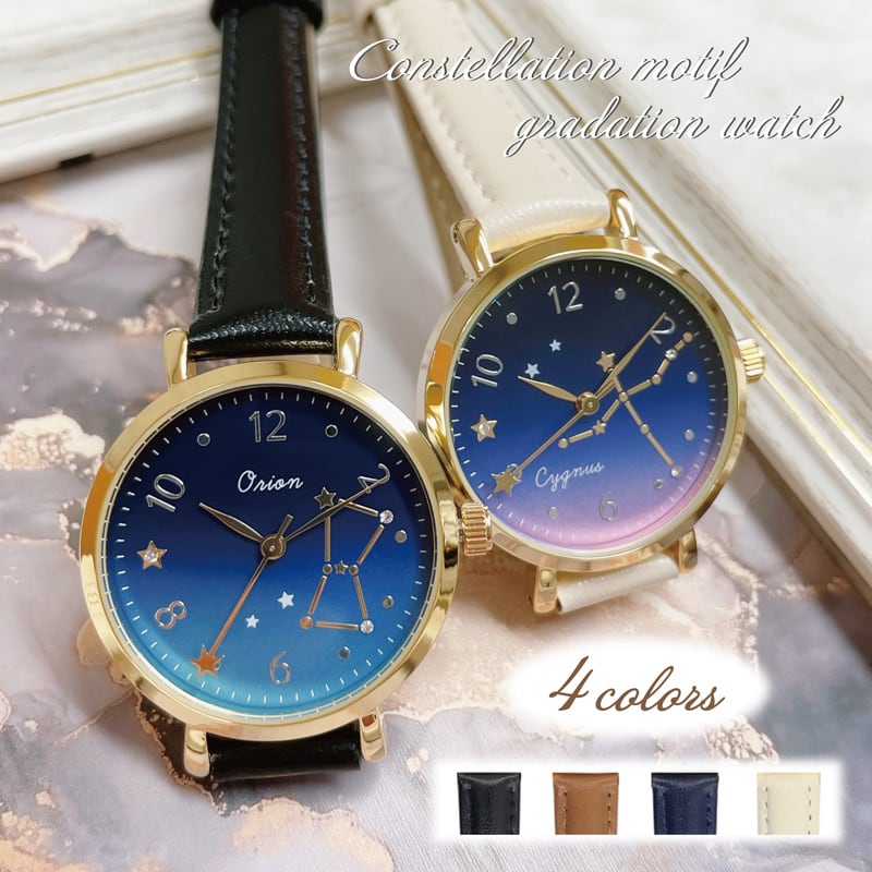 【値下げ】NOZ 木製腕時計のペア　青い星座デザイン 値下げ】NOZ 木製腕時計のペア 青い星座デザイン 値下げ】NOZ 木製