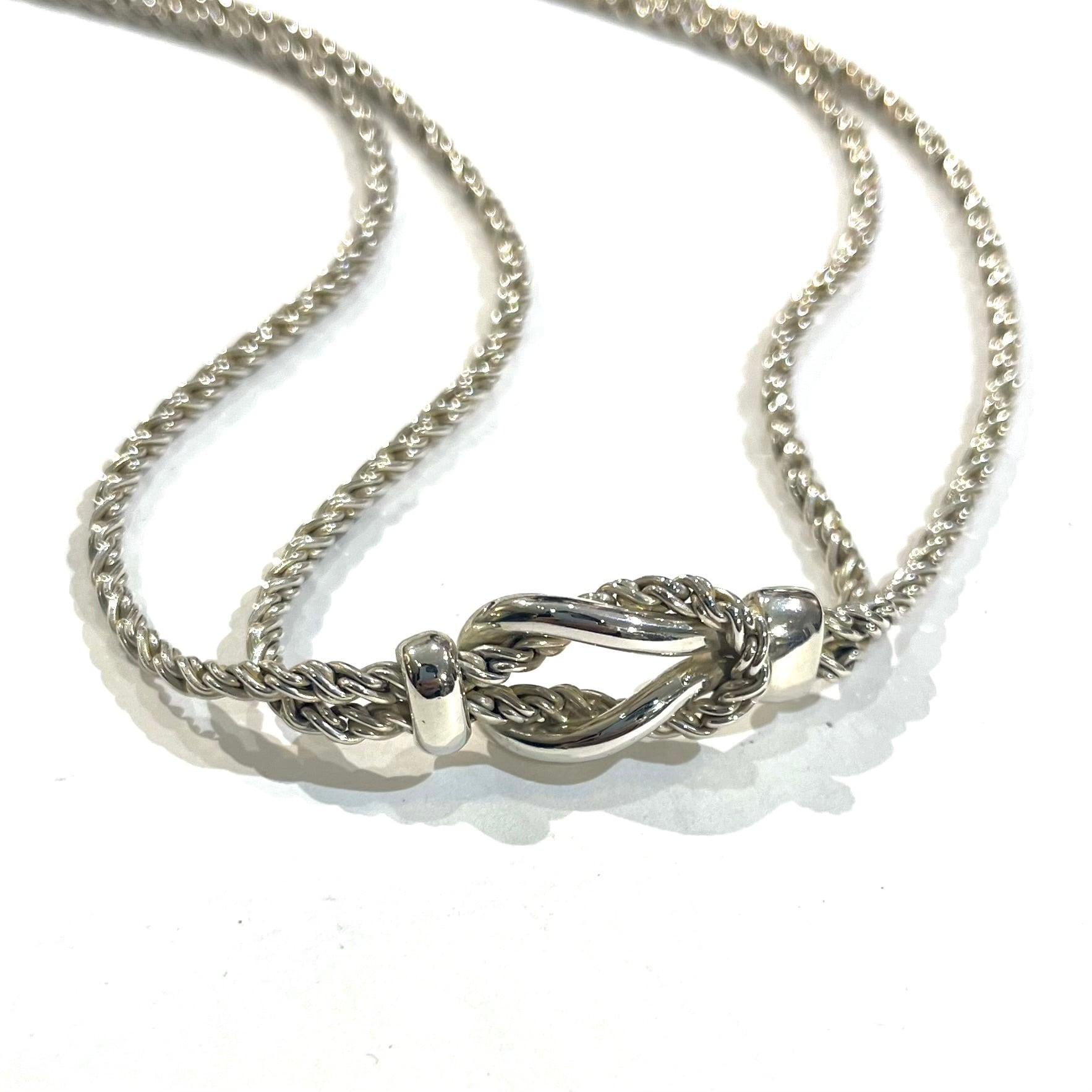 希少【TIFFANY&CO.】ティファニー2261ツイストダブルロープネックレス