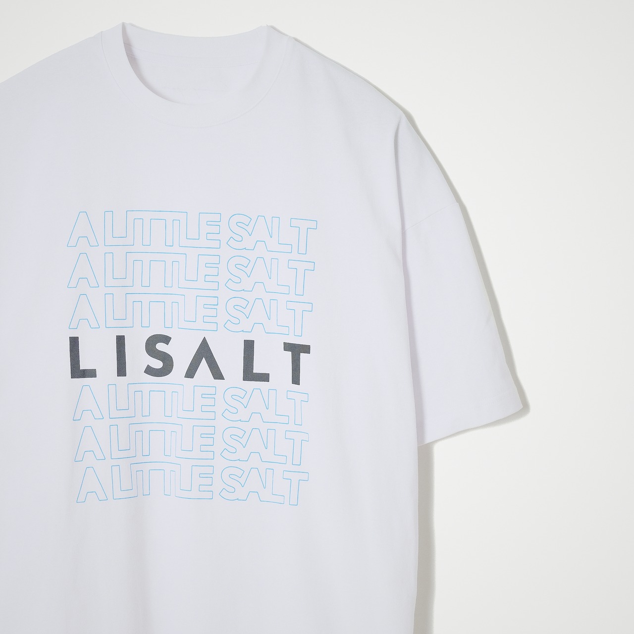 UNISEX T-SHIRT（OVERLAP LOGO）/ WHITE x BLUE - 5