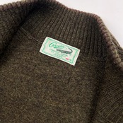 Crocodile クロコダイル ジップアップ ウールニット ジャケット カーディガン サイズ M /オリーブグリーン系