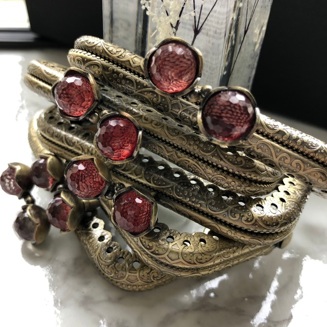 5個セット❤︎ クリアストーン付き がま口 口金 7.5 アンティークゴールド 角型｜おしゃれで可愛いがま口口金が安い通販サイトBeautyWolf