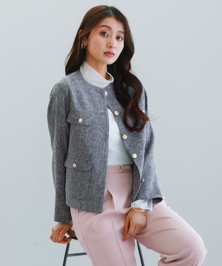 SALE 30％OFF】【 きちんと華やぐ 】 ミックスカラーツイード・ノー