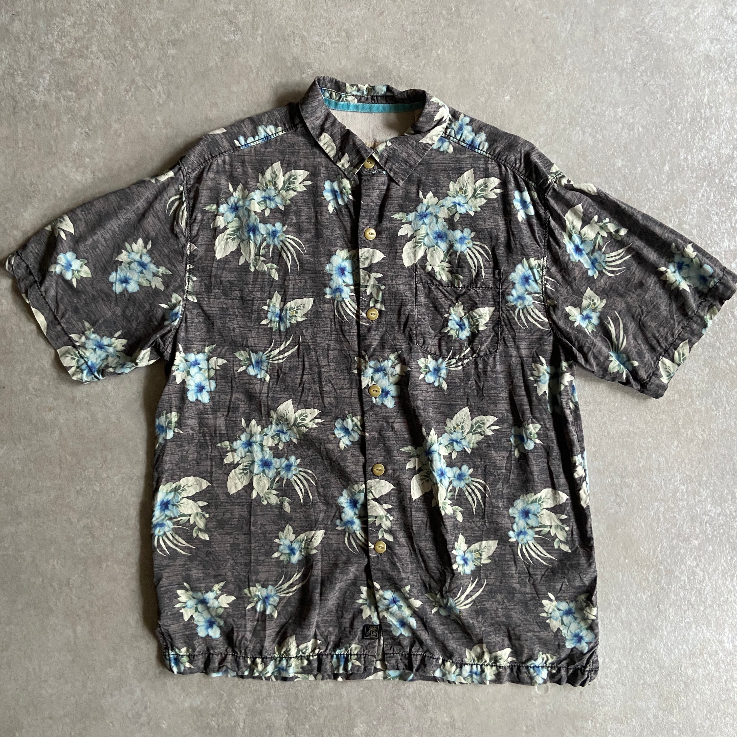 Hawaiian Shirt Silk 100% M G909