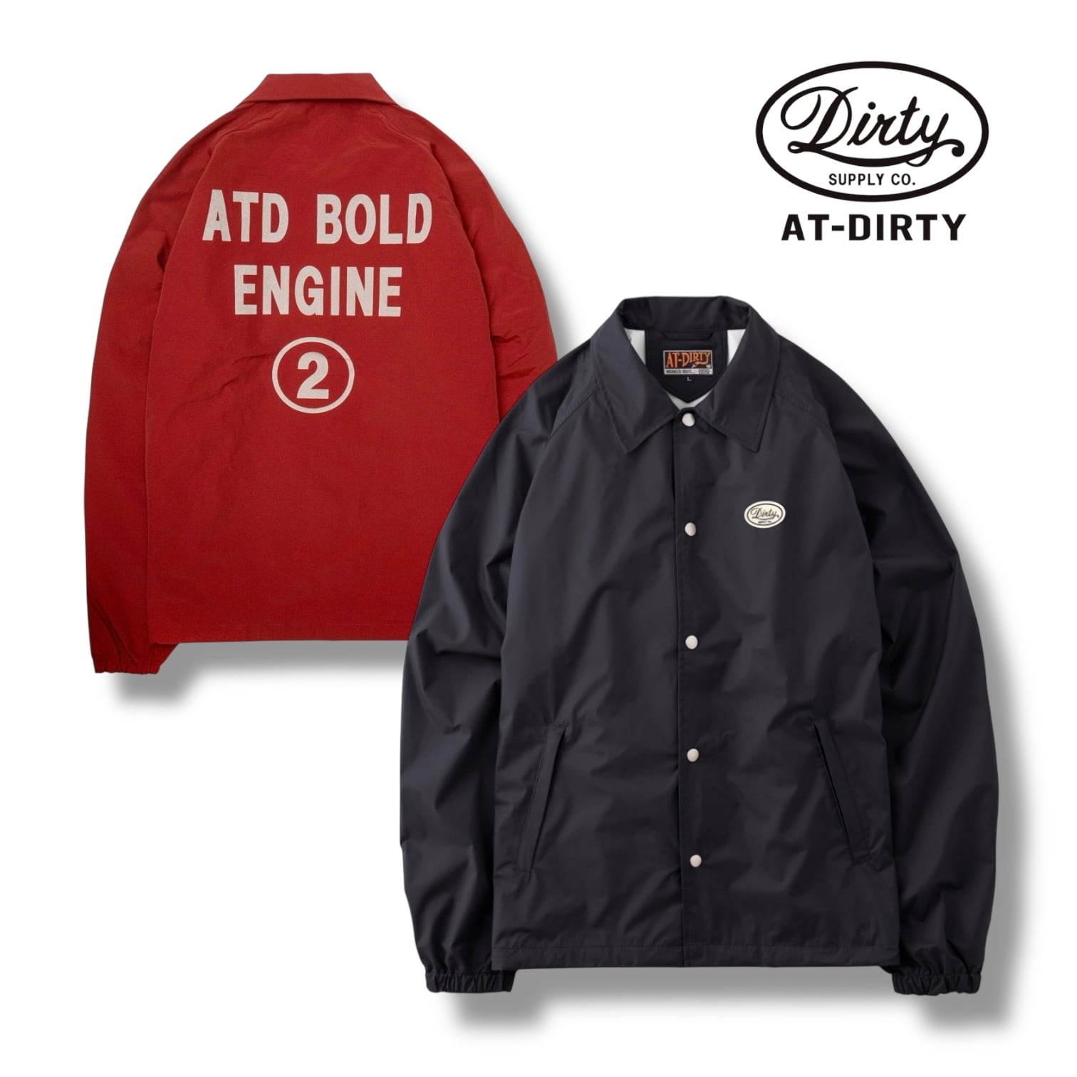 再入荷!! AT-DIRTY WP COACH JACKET アットダーティー 防水コーチ