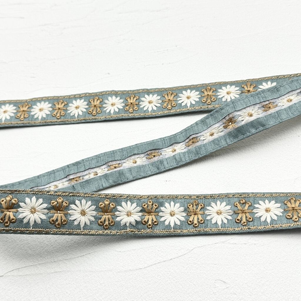 デイジークロス NEWタイプ [サックス]※50cmカット済み複数有り インド