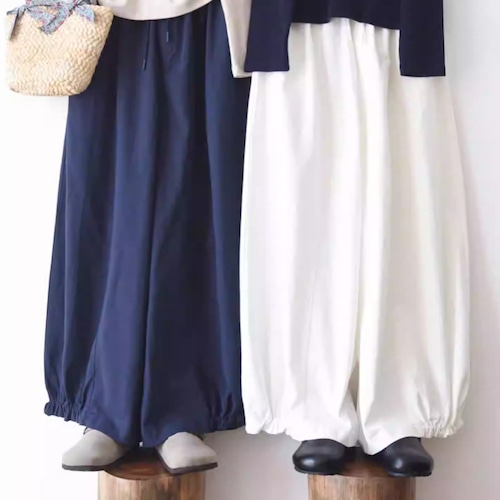 3色／裾ギャザーボリュームパンツ ・9907