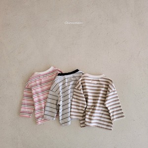 [choucream] Multi-striped T-shirt / [슈크림] 멀티단가라티