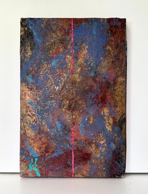 落合皎児【絵画】命憶 meioku— mixed media (painting on canvas) 41(H) × 27(W)cm
