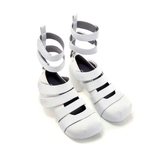 【GRAPE】Velcro platform shoes White