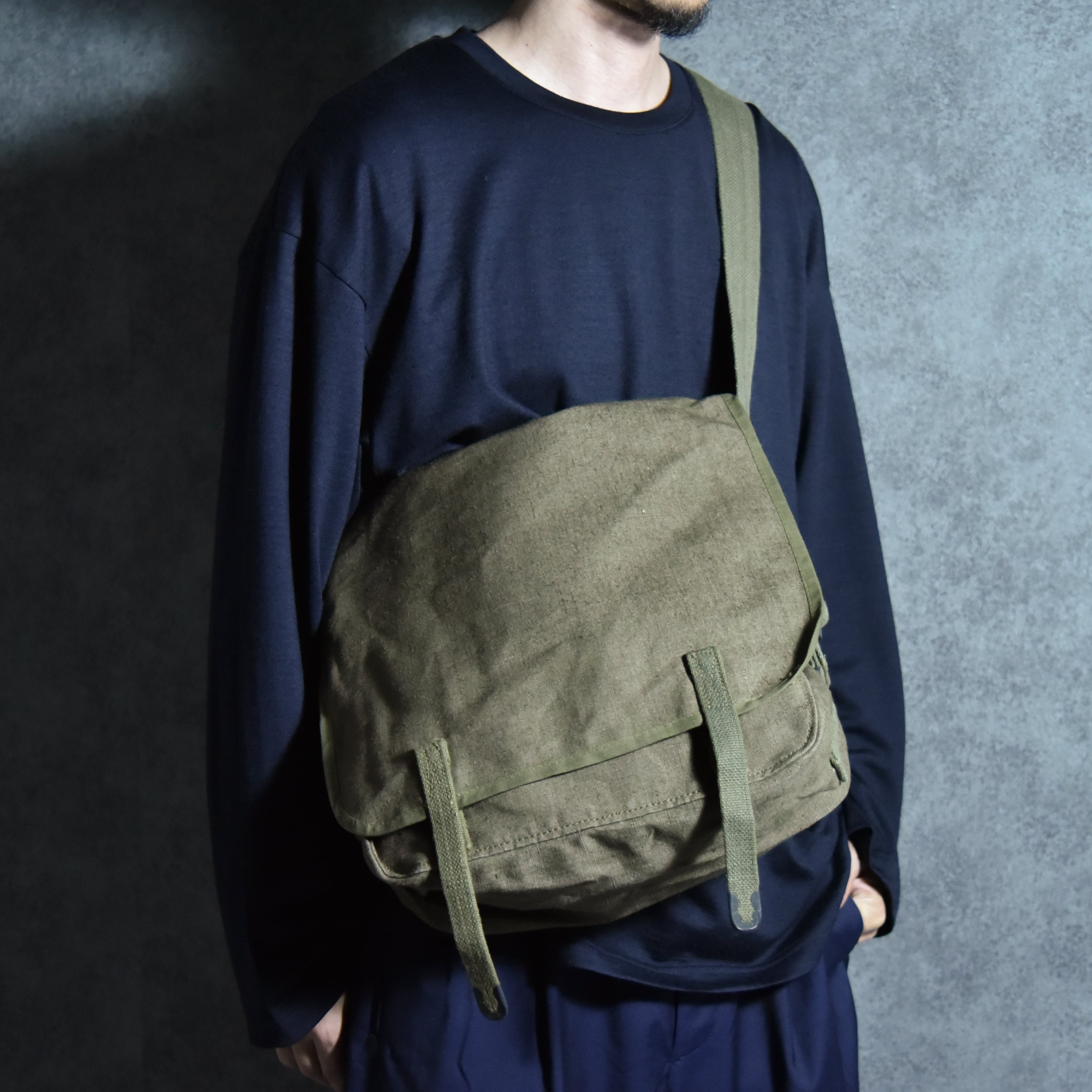 50s フランス軍　ショルダーバッグ 50's FRENCH ARMY TTA Linen Shoulder Bag / フランス軍 ショルダー