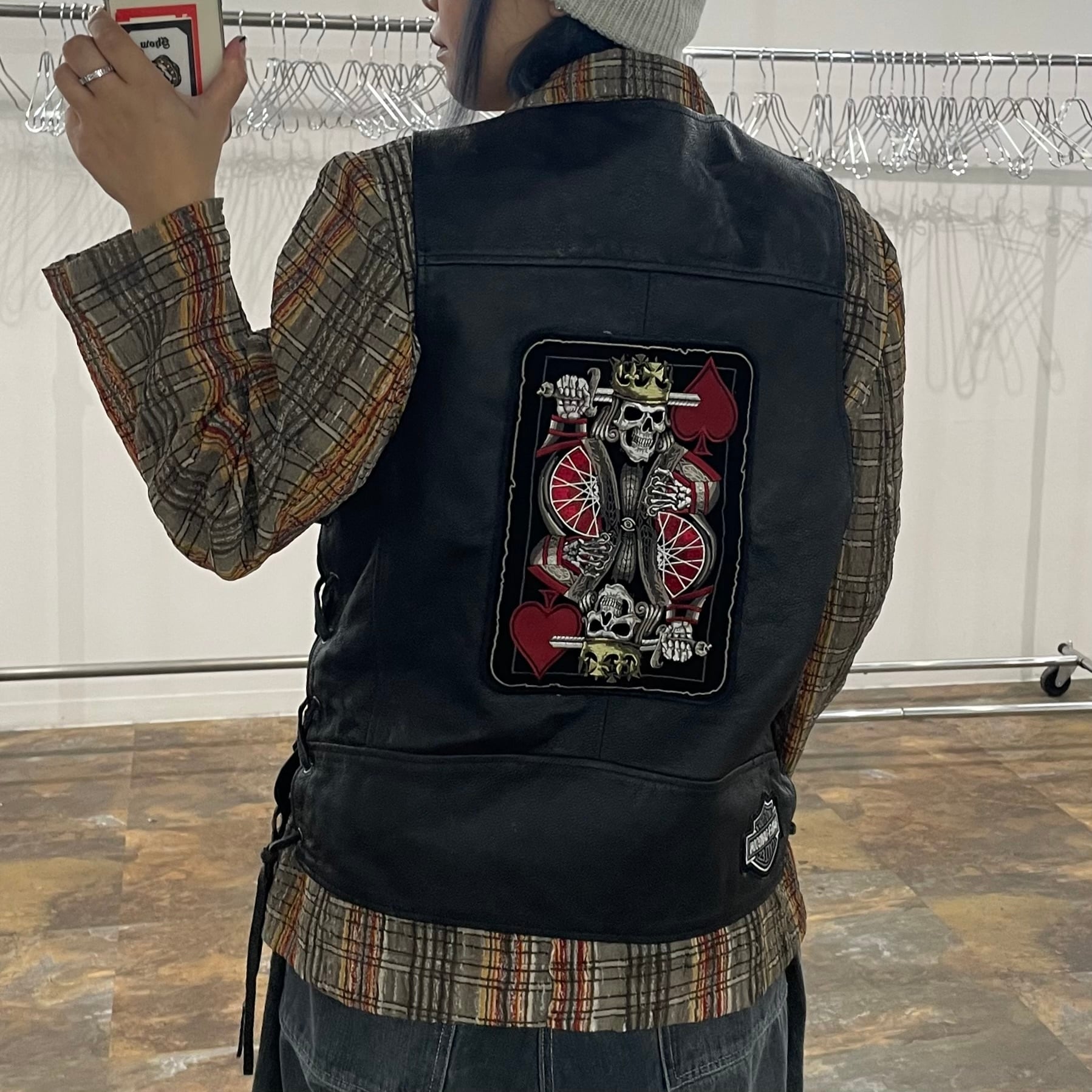 Harley-Davidson】レザーベスト Fuel to Flameレザーベスト -ハーレー