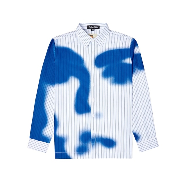 【KIDSUPER STUDIOS】STRIPE BLURRY FACE SHIRTS(WHITE)