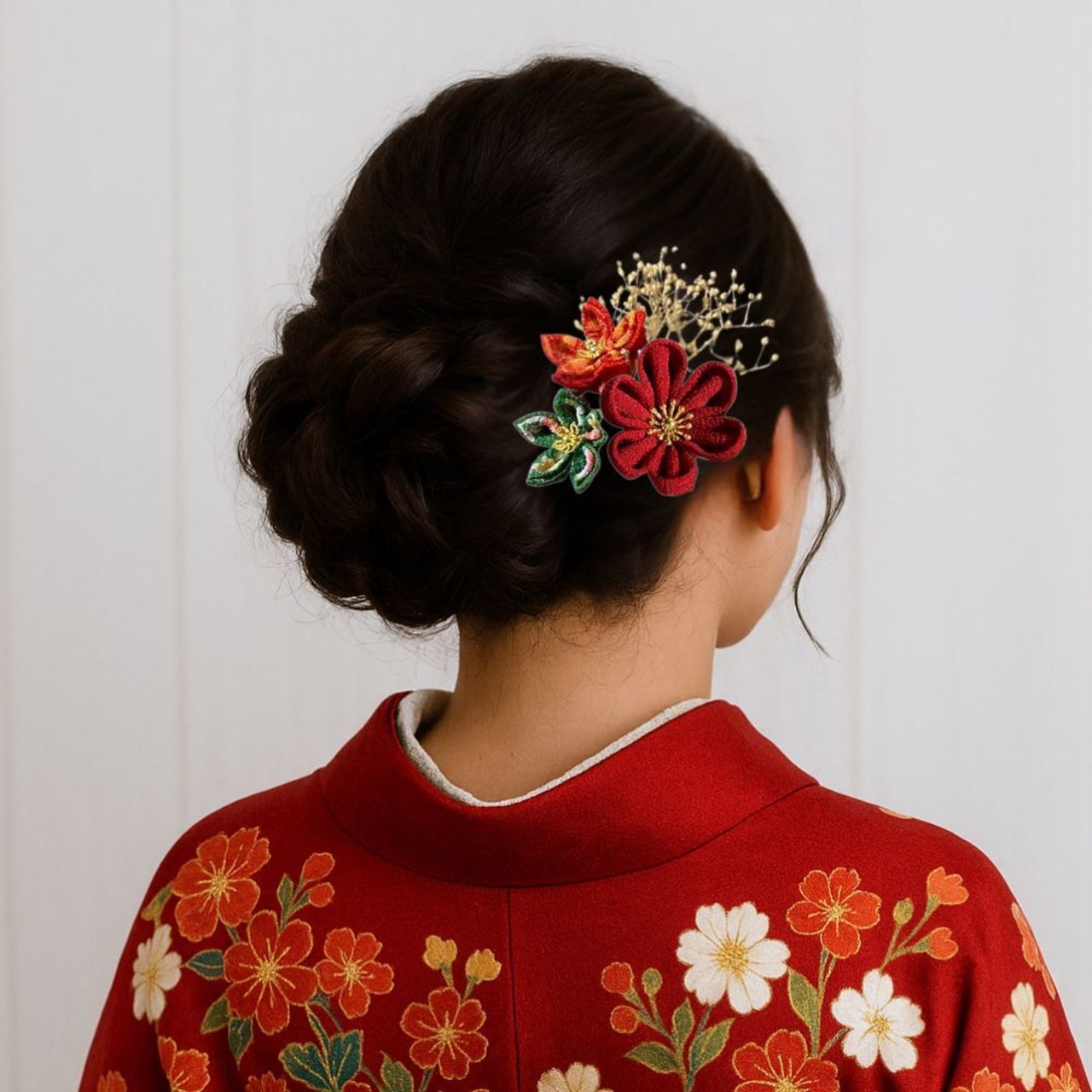 白紅の輝彩（しらべにのきあや） ― 小花を添えて｜成人式・卒業式・結婚式・和装前撮りにおすすめ （S018）・画像9