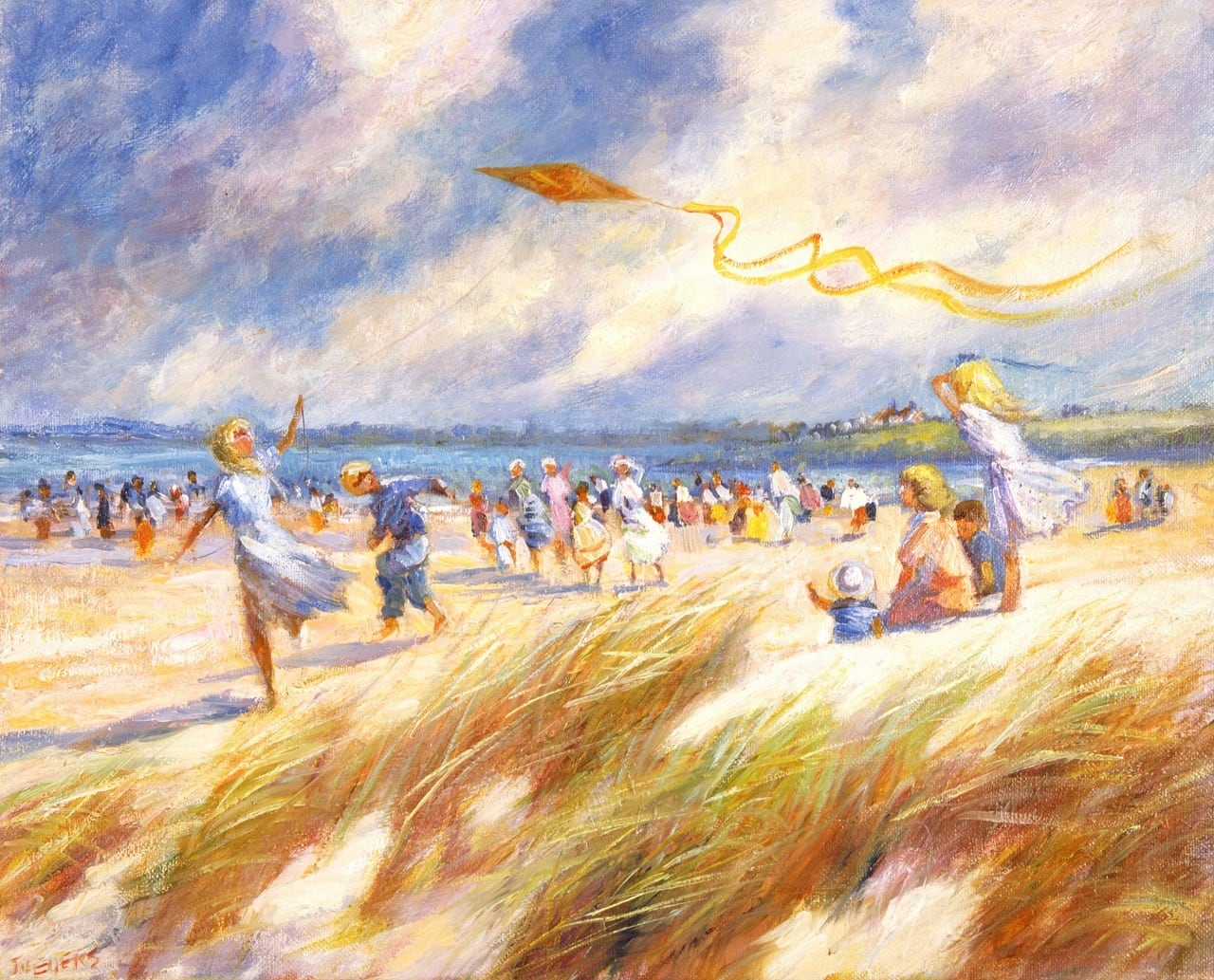 風に乗る緋色の凧 | Scarlet Kite, flying in the wind.