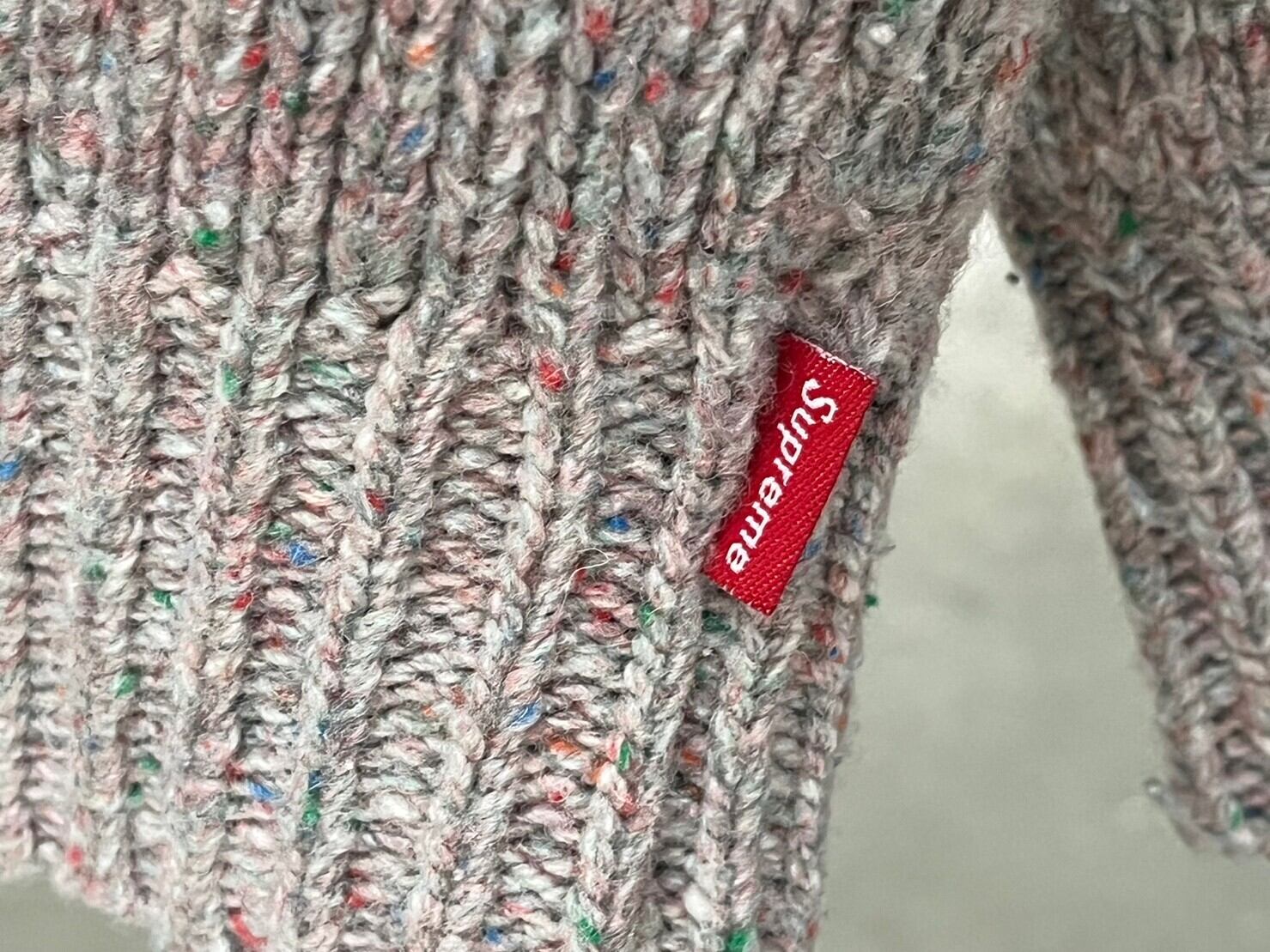 Supreme 22AW SMALL BOX SPECKLE SWEATER HEATHER MULTICOLOR XL 13498 