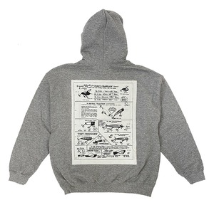 "Vintage Lure Catalogue Legend"  Hooded Sweat  Gray