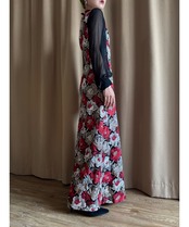 flower embroidery vintage dress-4813-7
