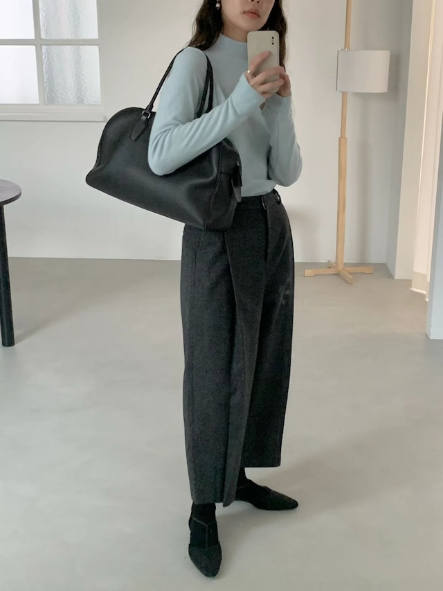 (予約) LIFFEY / Wool half turtle nack tee 3color