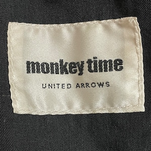 【ALPHA INDUSTRIES × MONKEY TIME】モッズコート ブルゾン ミリタリージャケット キルティング ライナー付き フルジップ ジップアップ スナップボタン アウター SMALL アルファインダストリーズ モンキータイム コラボ UNITED ARROWS US古着