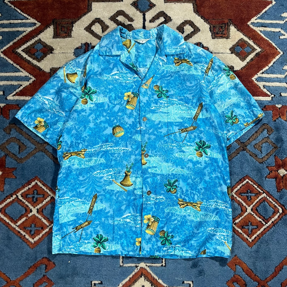 50s 60s vintageアロハ 古銭ボタン | Goonies shop