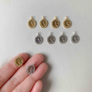 月と星のつぶつぶプレートチャーム