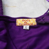 フラメンコ 衣装 DOCE del Flamenco ドセデルフラメンコ トップス ブラウス パープル系 紫 レース 無地 濃い紫 発表会 華やか 上品 ステージ衣装 舞台衣装 エレガント