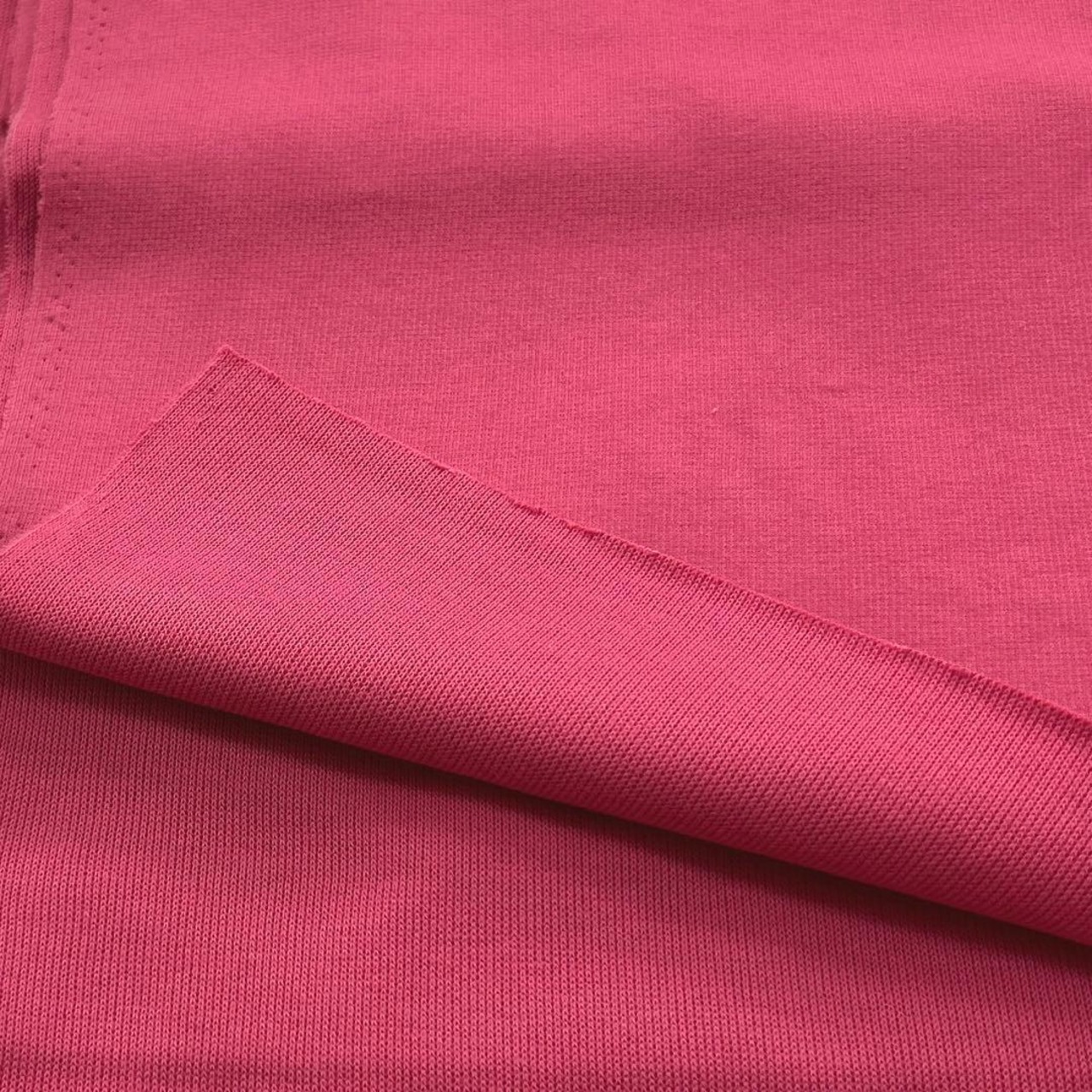 ★NY519◆3m◆綿100%すべすべフライスニット生地◆フレンチローズピンク