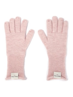 [MATIN KIM] FINGER HOLE KNIT GLOVES IN LIGHT PINK
