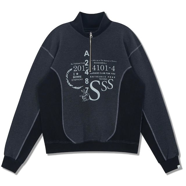 [ JOEGUSH ] Half-zip Sweatshirt (Black/Charcoal) 正規品 韓国ブランド 韓国代行 韓国通販 韓国ファッション パーカー