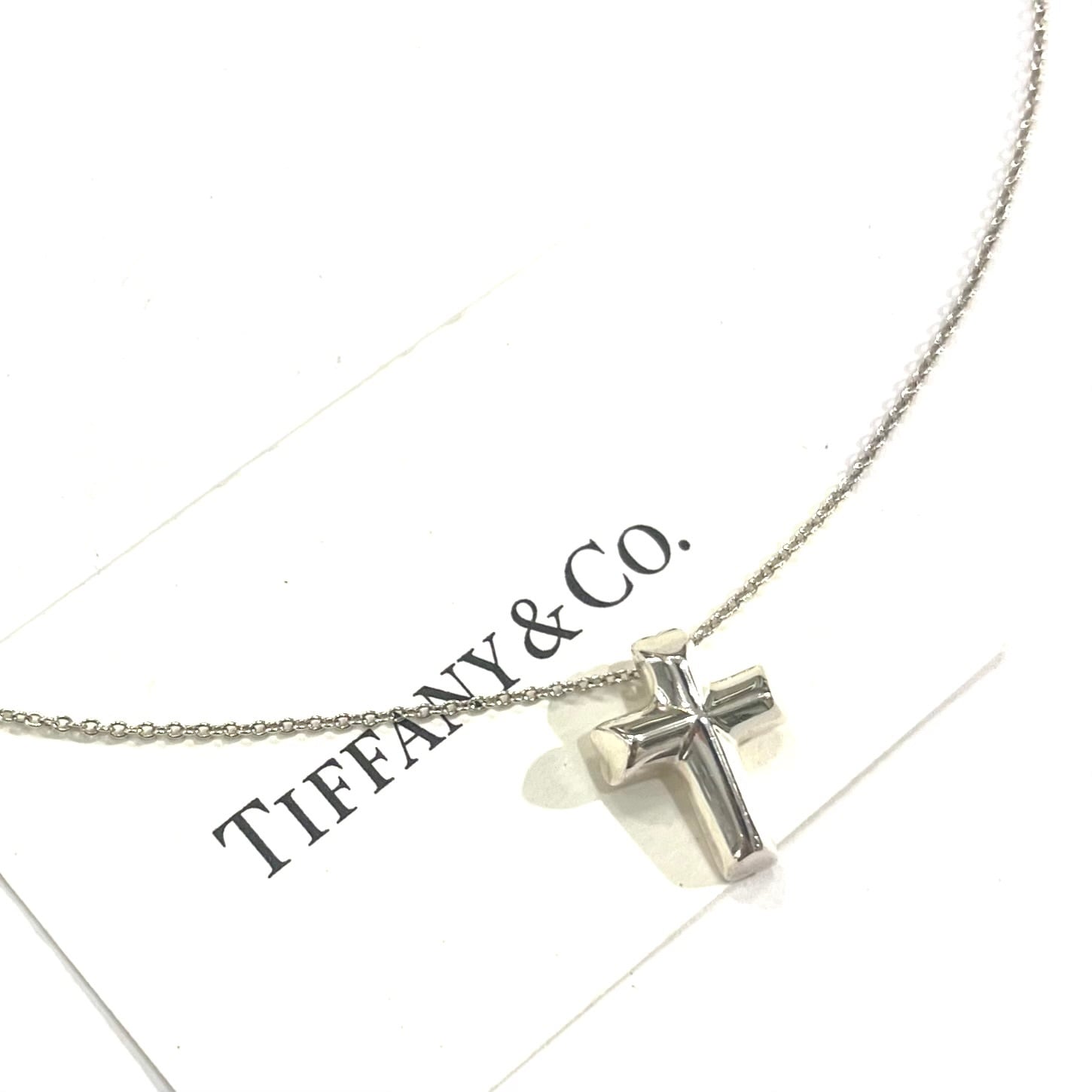 TIFFANY&CO.】T2809 テンダネスハート クロスネックレス SV925 41cm